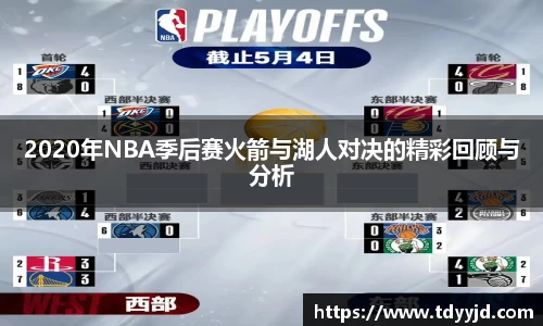 2020年NBA季后赛火箭与湖人对决的精彩回顾与分析